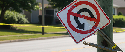 Downed Traffic Signs & Striping